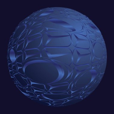 Yüzey tasarım elementi boyunca gradyan soyut desenli küre. Vektör illüstrasyonu