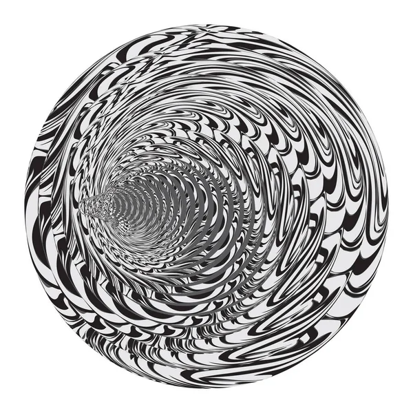 Túnel Elemento Diseño Rayas Espiral Redonda Abstracta Ilustración Vectorial — Archivo Imágenes Vectoriales