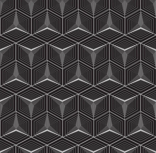 Image Isométrique Des Contours Des Cubes Imbriqués Modèle Sans Couture — Image vectorielle