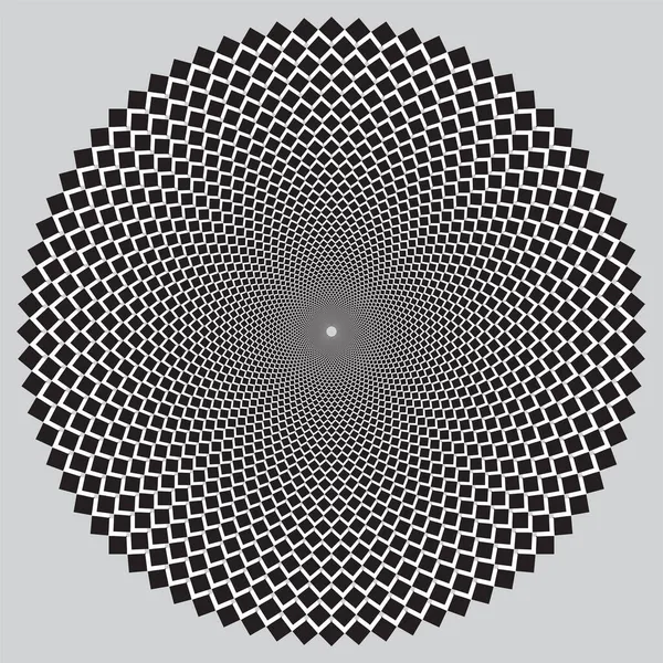 Éléments Abstraits Conception Spirale Damier Illustration Vectorielle — Image vectorielle