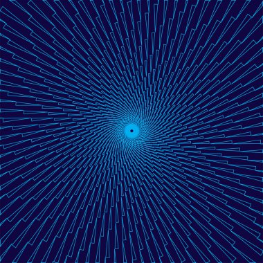 Tünel ya da solucan deliği. Dijital telgraf tüneli. 3 boyutlu tasarım elementi. Soyut vektör resmi