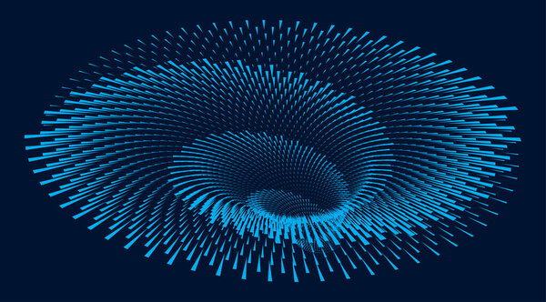 3D Spiral Design Element. Background abstract vector image