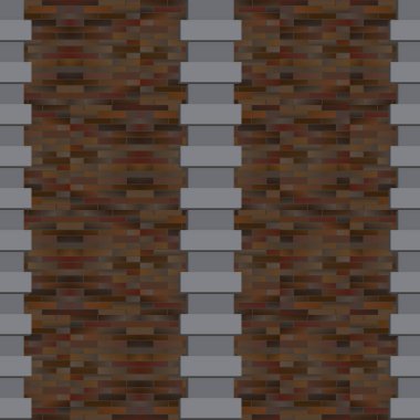 Bir binanın boş tuğla duvarının parçası. Kusursuz bir geçmişi var. Vektör illüstrasyonu 