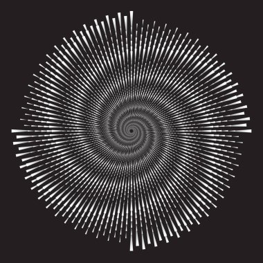 Üç boyutlu spiral tasarım elementi. Arkaplan soyut vektör resmi