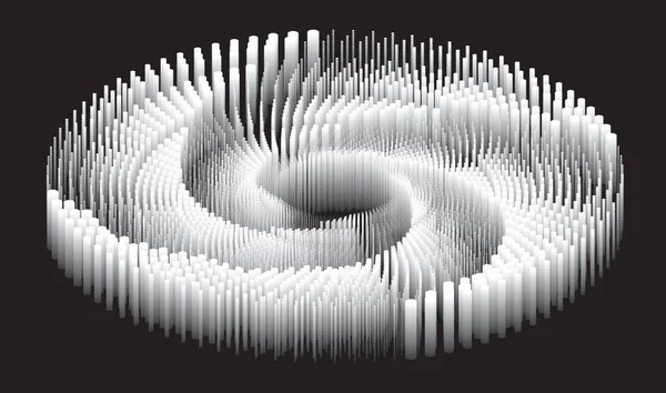 Элемент Векторного Спирального Дизайна Точечного Полутона Стиппл Дот Фон — стоковый вектор