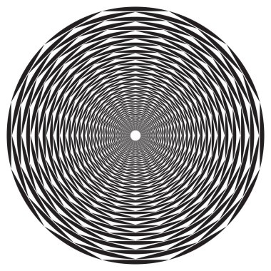 Damalı Spiral Tasarım Elemanı. Soyut vektör resmi
