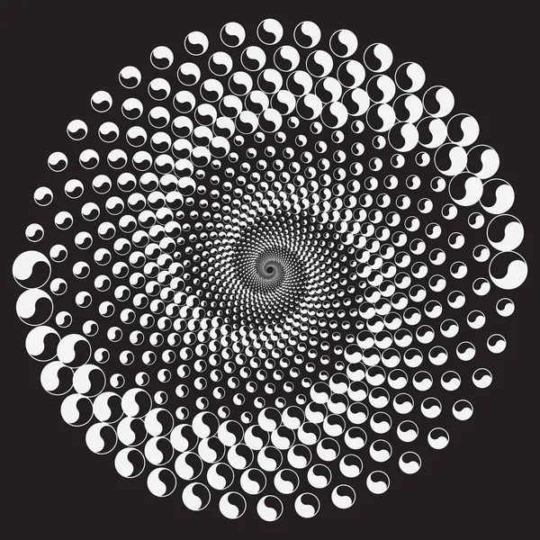 Ошибочный Спиральный Элемент Дизайна Абстрактное Векторное Изображение — стоковый вектор