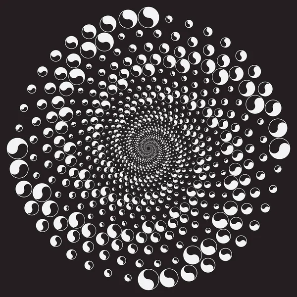 Checkered Spiral Design Element Abstract Vector Image — Stock Vector