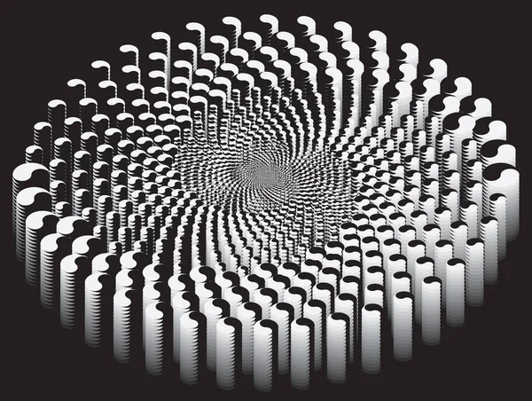 Elemento Diseño Espiral Cuadros Imagen Vectorial Abstracta — Vector de stock