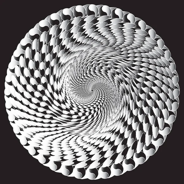 Élément Conception Spirale Carreaux Image Vectorielle Abstraite — Image vectorielle