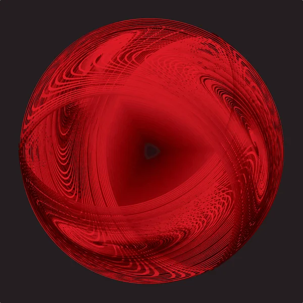 Enano Rojo Elemento Diseño Espiral Fondo Abstracto Vector Imagen — Vector de stock