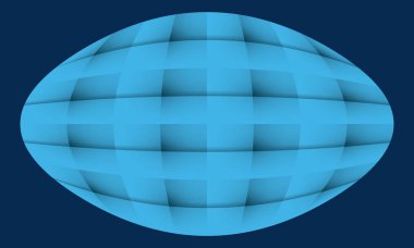 Dekoratif küre. Soyut tasarım unsuru, logo. Vektör illüstrasyonu