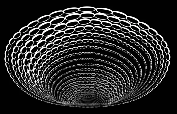 Тоннель Червоточина Цифровой Проволочный Туннель Туннель Фоновое Абстрактное Векторное Изображение — стоковый вектор