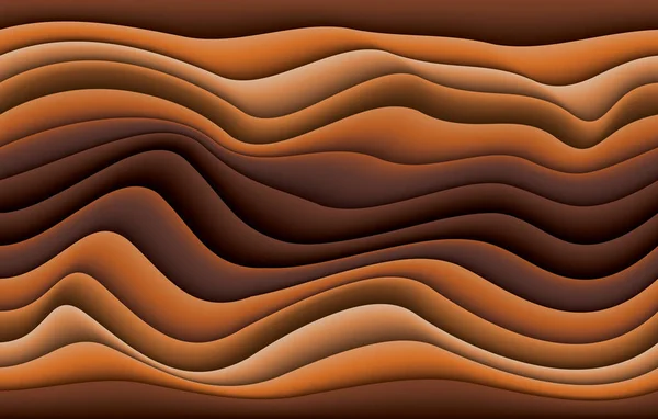 Bir Tomar Renkli Kumaş Yığını Dalgalı Şeritler Soyut Arkaplan Vektör — Stok Vektör