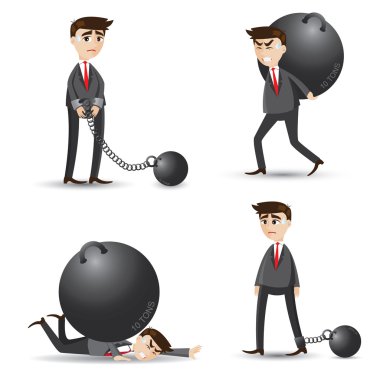 karikatür işadamı kümesi başarısızlığı