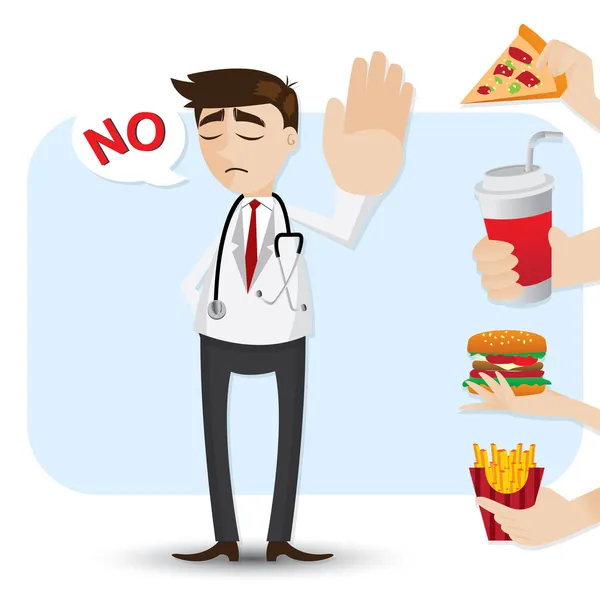karikatür doktor abur cubur reddetme