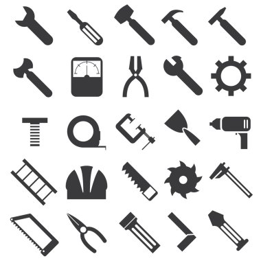 mekanik ekipman Icons set