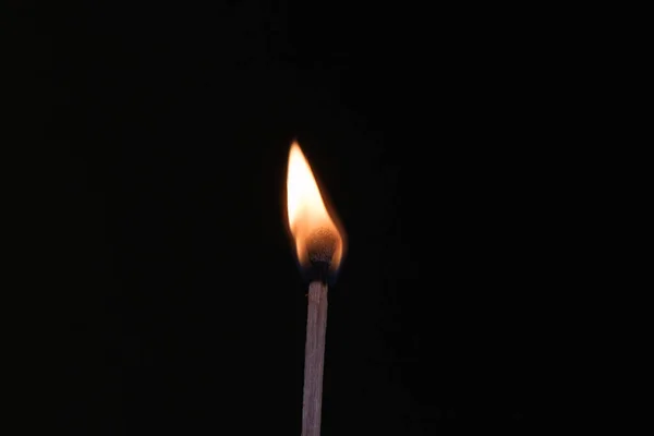 Close Burning Match — Stockfoto