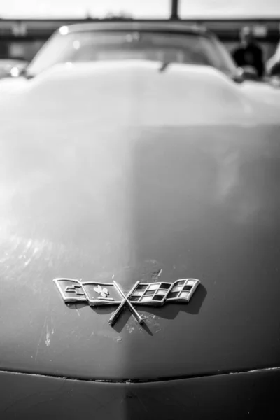 One American Musclecar Black White — Fotografia de Stock