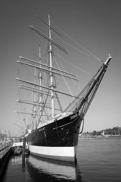 Historic Sailing Ship Passat Moored Harbor Luebeck Travemuende — Zdjęcie stockowe