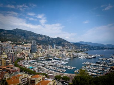 port of Monaco in summer with many yachts