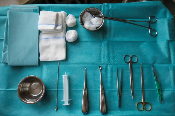 Surgical Instruments Abscess Splitting Lying Operating Table — Stockfoto