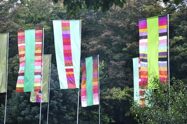 Lijst van vlaggen van het festival — Stockfoto