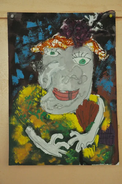 Baba yaga'nın çizim bir çocuk