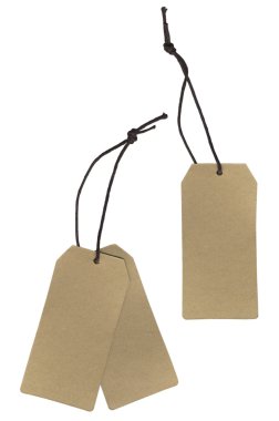 Kağıt etiket izole arka Kordon üzerinde