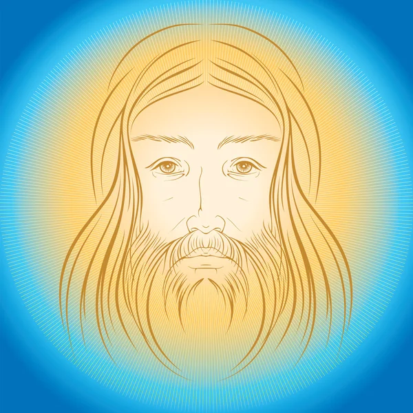 Jesucristo brillo luz glorificar rayos vector ilustración — Archivo Imágenes Vectoriales