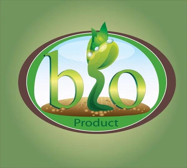 Labelsjabloon bio-product — Stockvector