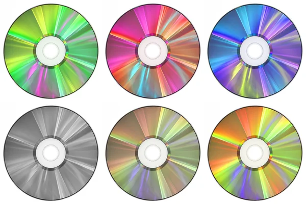다른 색상으로 6 cd. — 스톡 사진