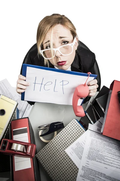 Stressful secretary — Stock Photo, Image