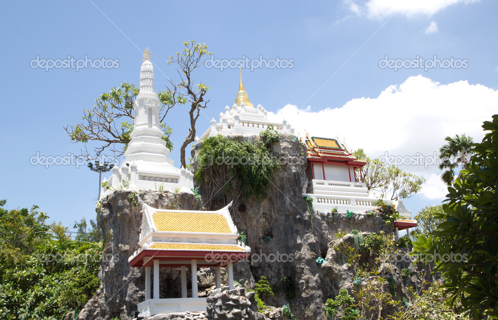 Buddha Temple on the top of mountain in Thailand