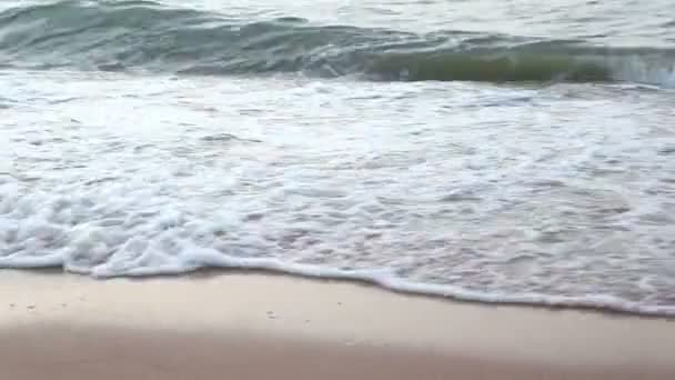 Vagues de mer sur la plage de sable — Video