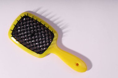 Parlak saç fırçası Beyaz bir arkaplan. 