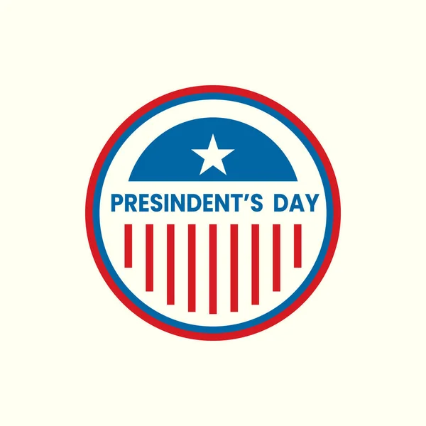 Tag Des Präsidenten Usa Linie Kunst Minimalistisches Emblem Logo Ikone — Stockvektor