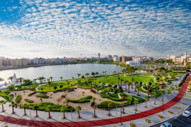 Jeddah parkının manzarası, Suudi Arabistan