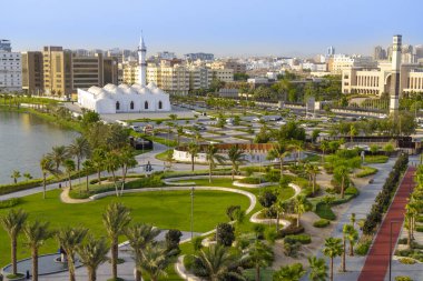 the beautiful park in the summer, Jeddah, Saudi Arabia