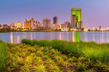Suudi Arabistan 'ın Jeddah şehrinin güzel manzarası.