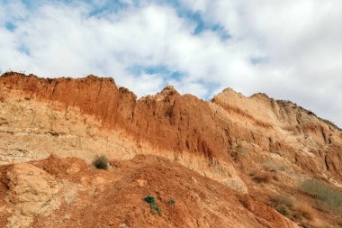 Kherson bölgesindeki büyük mağara kanyonu, haliçlerin kıyısında. Stanislav Köyü