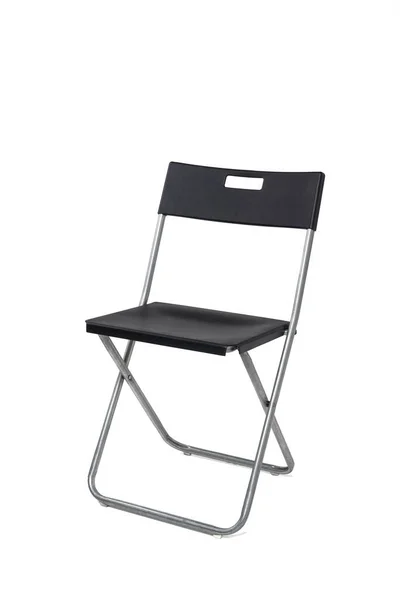 在白色背景上折叠阁楼风格的金属椅子 隔离椅 — 图库照片