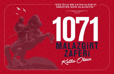 26 Agustos 1071 Malazgirt Zaferi Kutlu Olsun. (Sultan Alp Arslan Malazgirt Turkiye) Translation: 1071 August 26 Happy Manzikert Victory. (Sultan Alp Arslan Malazgirt Turkey)