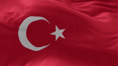Ruzgarda dalgalanan Turkiye bayragi. Yuksek kaliteli 4K cozunurluklu Turk ulusal bayragi. Translation: Turkey flag waving in wind. High quality 4K resolution Turkey Flag Looping Closeup 4k footage.