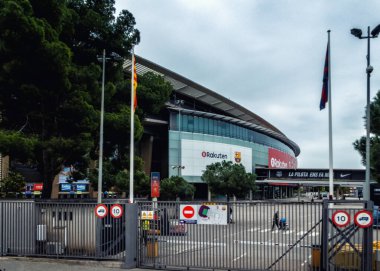 Barselona, İspanya - 04 Mayıs 2018: Barcelona FC Camp Nou futbol stadyumu, İspanya.