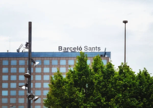 Barcelona Spain May 2018 Building Barcelo Sants Railway Station Barcelona — стокове фото