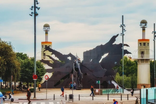 Барселона Испания Мая 2018 Года Вид Дракона Индустриального Парка Espanya — стоковое фото