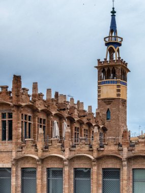 Barselona, İspanya - 4 Mayıs 2018: CaixaForum Sanat Müzesi, Montjuic County, İspanya