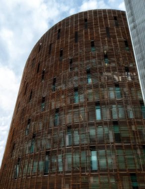 Barcelona Biyomedikal Araştırma Parkı 'nın soyut dış görünüşü.