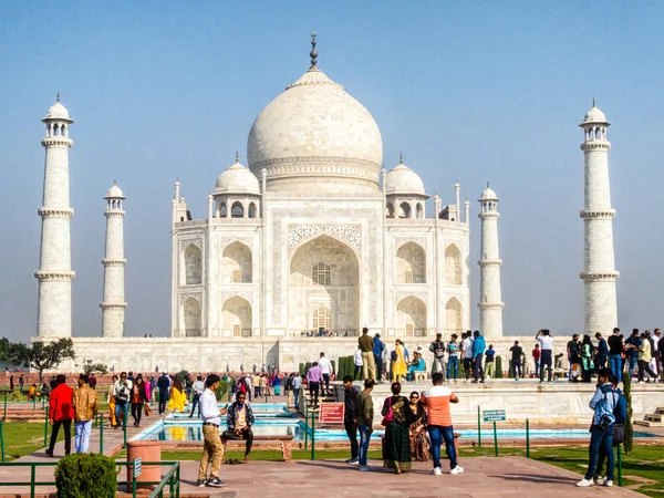 Agra Uttar Pradesh India November 2021 Iconic View Taj Mahal — Stock Fotó